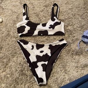 Cow print bikini set